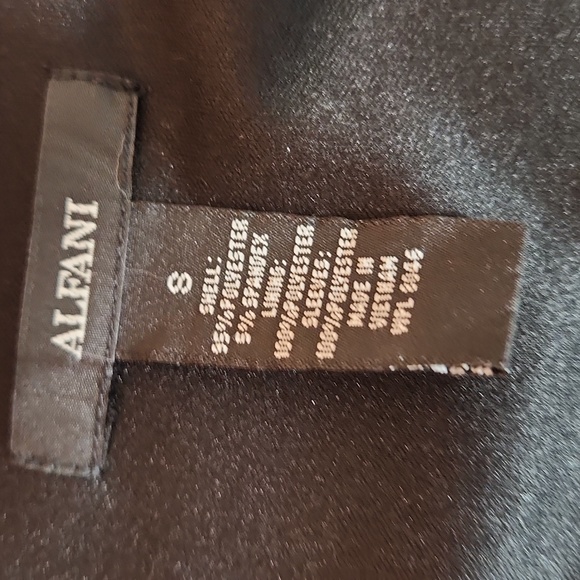 $5☃️Alfani Black Bead Accent Vneck Sheer Sleeves S Flouncy Elastic Waist Hem - Picture 13 of 14